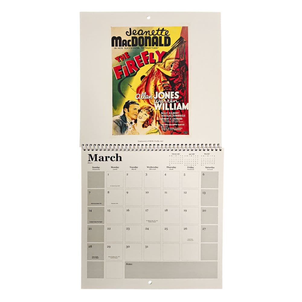 Vintage Movie 2027 Wall Calendar Fourth Alternate Image