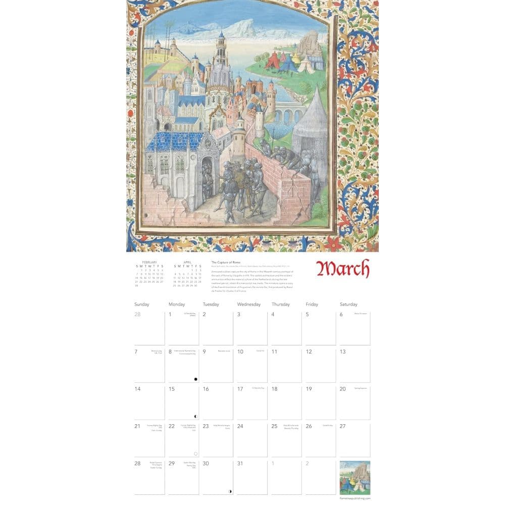 British Library Medieval Manuscripts 2027 Wall Calendar Second Alternate Image