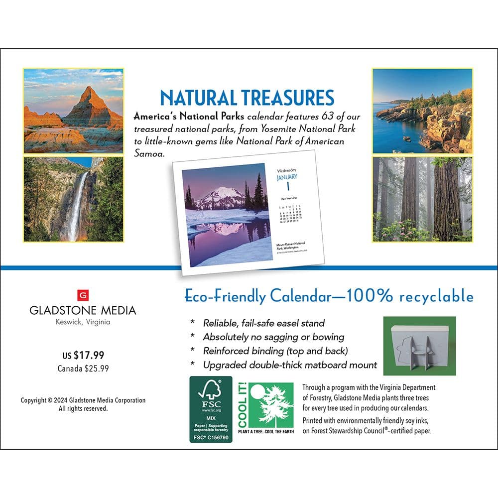 Americas National Parks 2025 Desk Calendar First Alternate Image width=&quot;1000&quot; height=&quot;1000&quot;