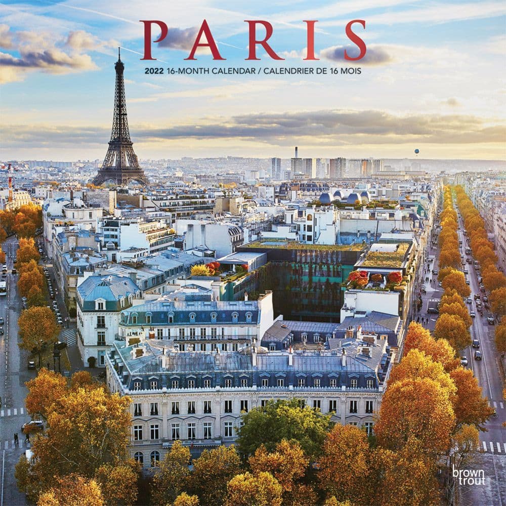 Paris 2022 Wall Calendar (ENGLISH FRENCH) - Calendars.com