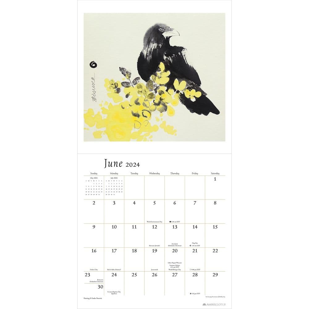 Artful Crow 2024 Wall Calendar alt3