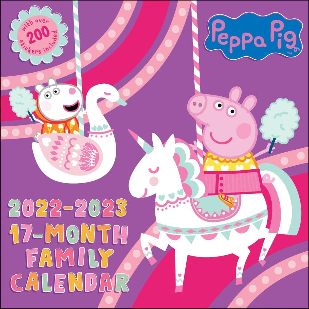 Peppa Pig 17-Month 2022-2023 Family Wall Calendar