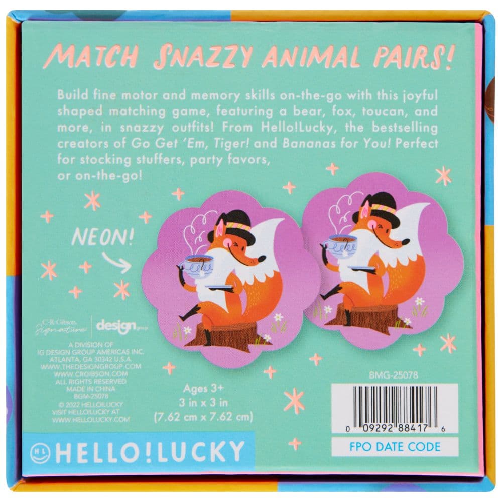 Hello Lucky Snazzy Animals Matching Game Alt1