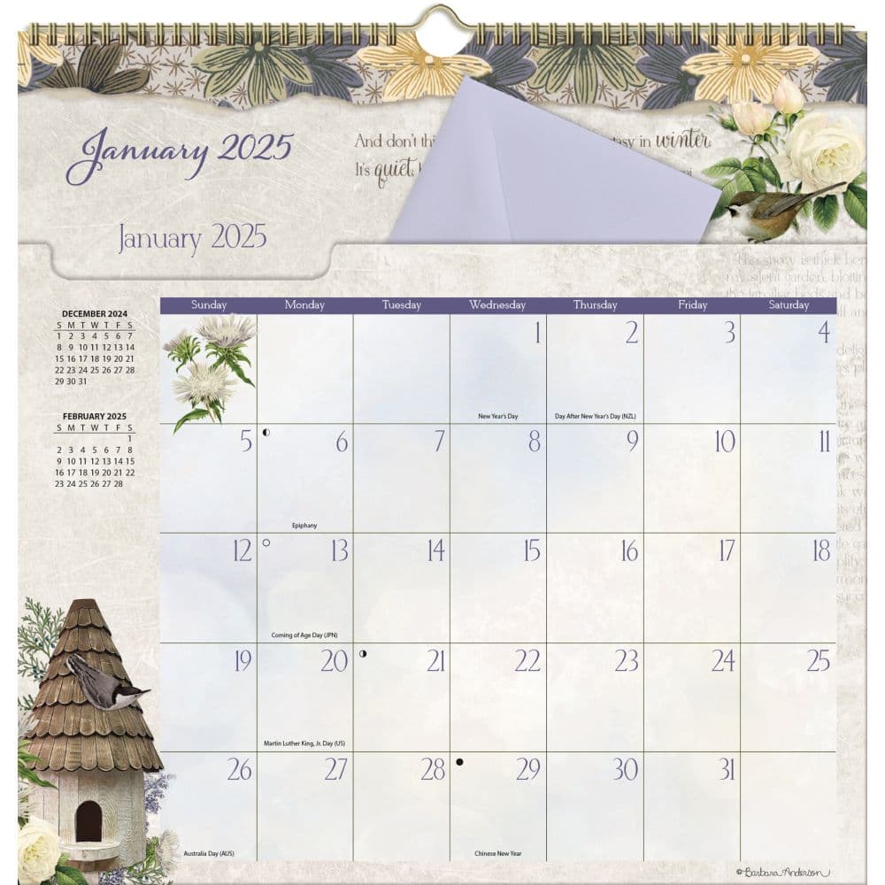 Botanical Gardens by Barbara Anderson 2025 File It Wall Calendar Second Alternate Image width="1000" height="1000"