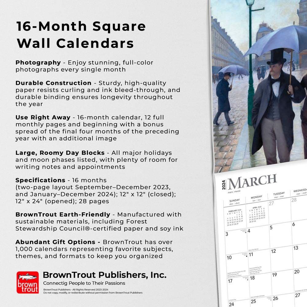 Impressionists 2024 Wall Calendar Fourth Alternate Image width=&quot;1000&quot; height=&quot;1000&quot;