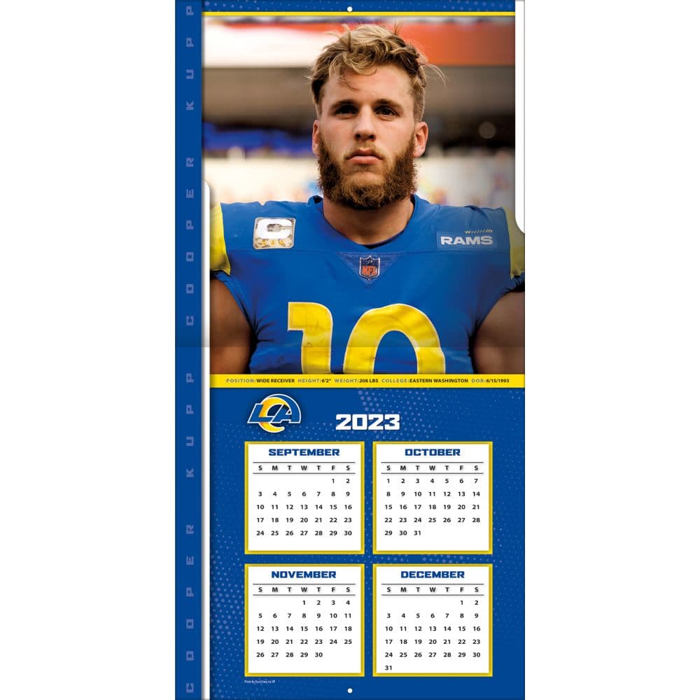 Los Angeles Rams Cooper Kupp 2024 Wall Calendar