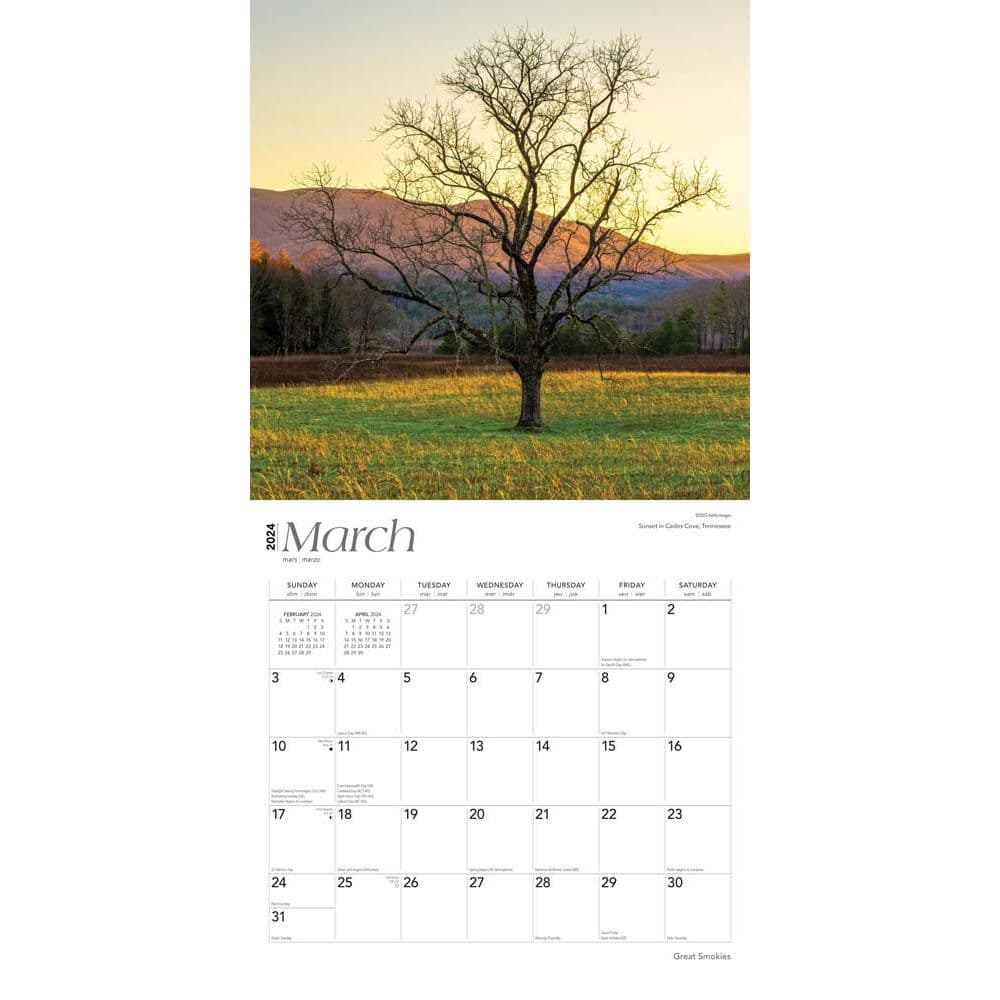 Great Smokies 2024 Wall Calendar