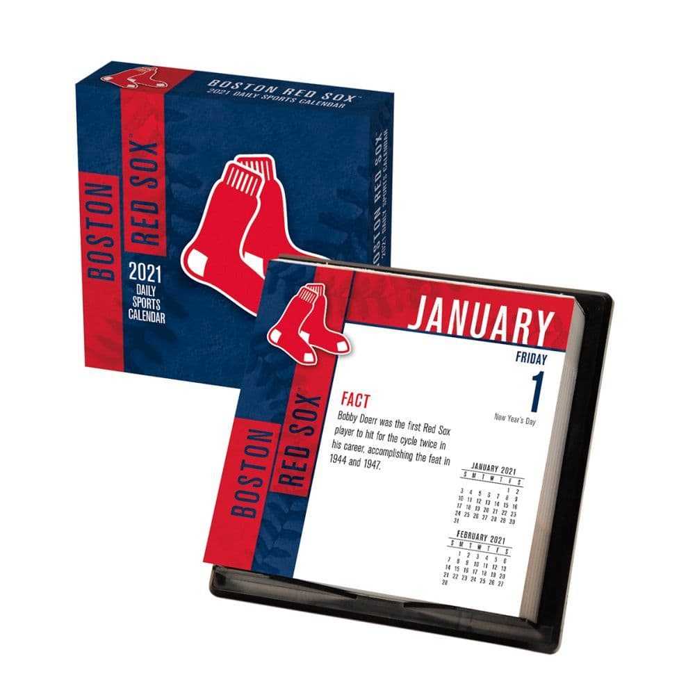 GEAT GIFT IDEA 2021 Boston Red Sox  Daily Desk Calendar  Turner Licensing