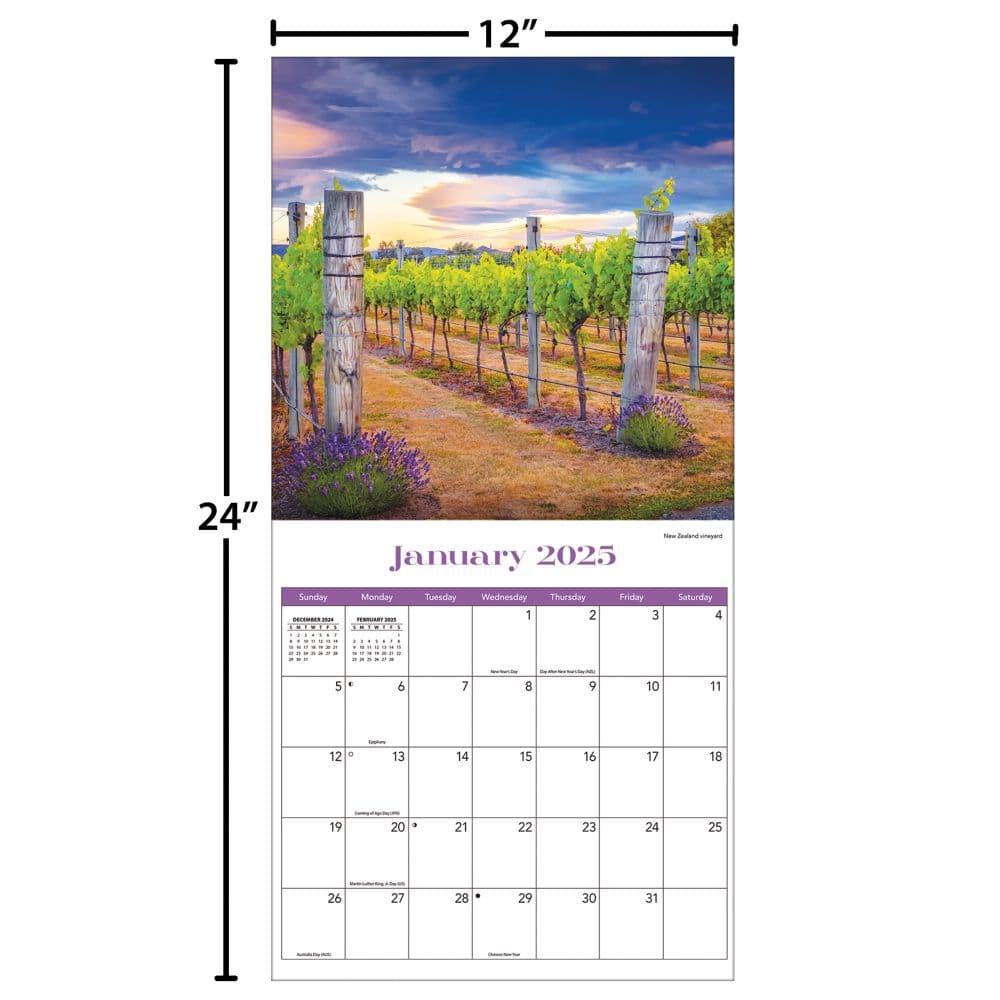 Vineyards 2025 Wall Calendar Fifth Alternate Image