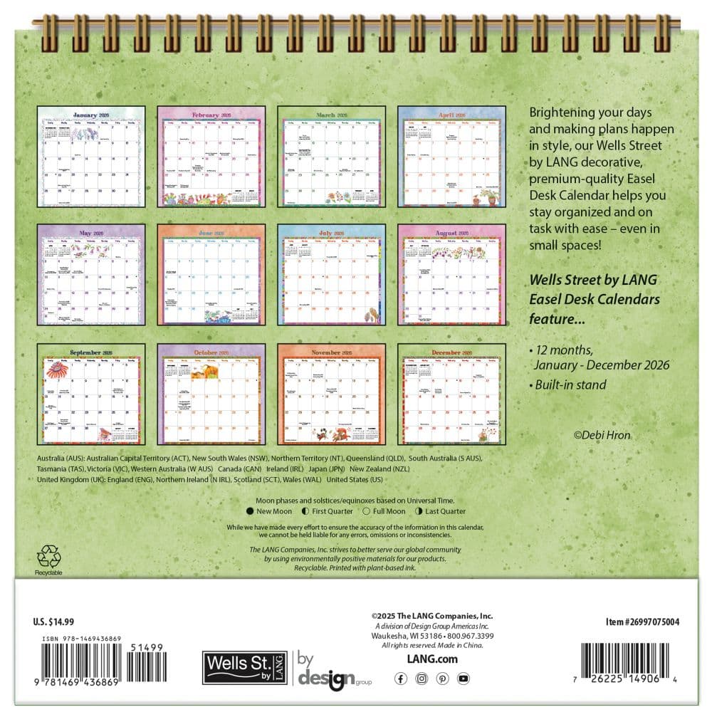 Simply Grateful 2026 Easel Desk Calendar by Debi Hron First Alternate Image