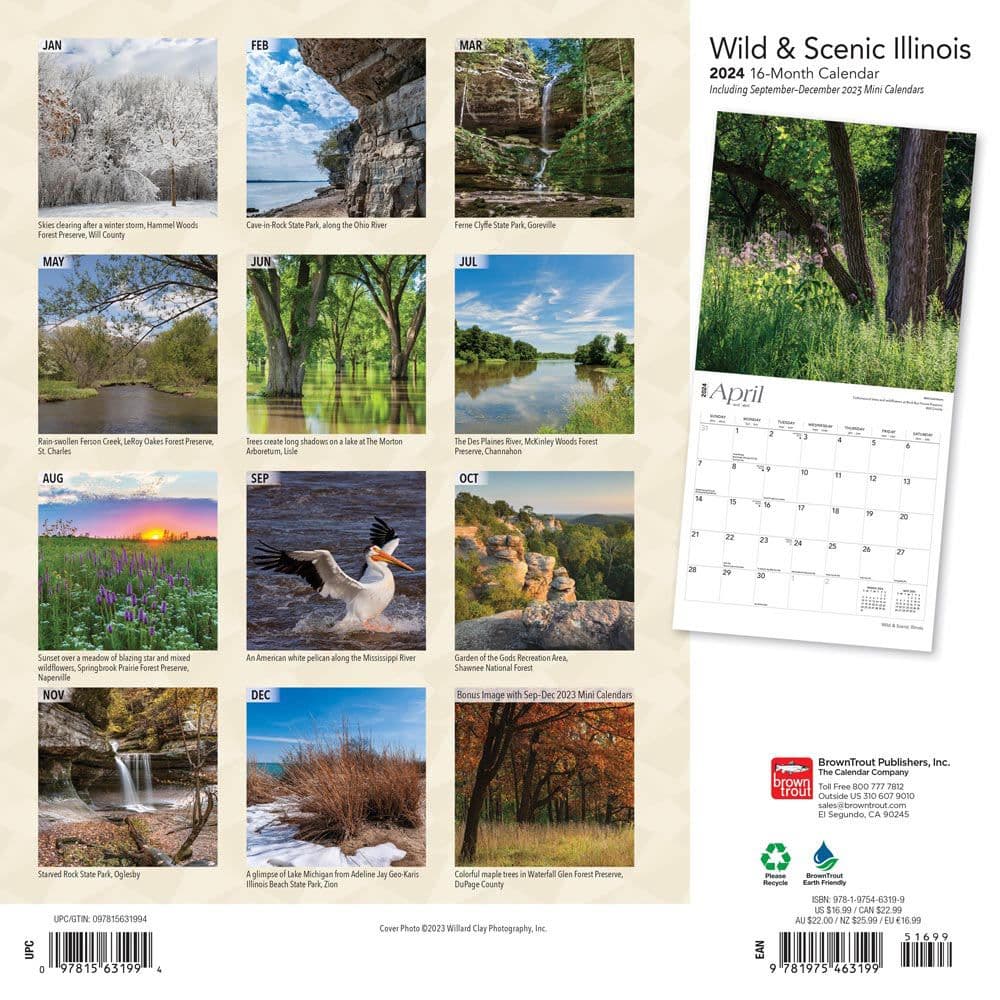 Illinois Wild and Scenic 2024 Wall Calendar First Alternate  Image width=&quot;1000&quot; height=&quot;1000&quot;