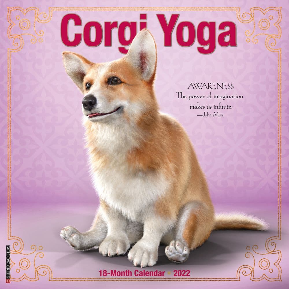 Corgi Calendar 2022 Corgi Yoga 2022 Wall Calendar - Calendars.com