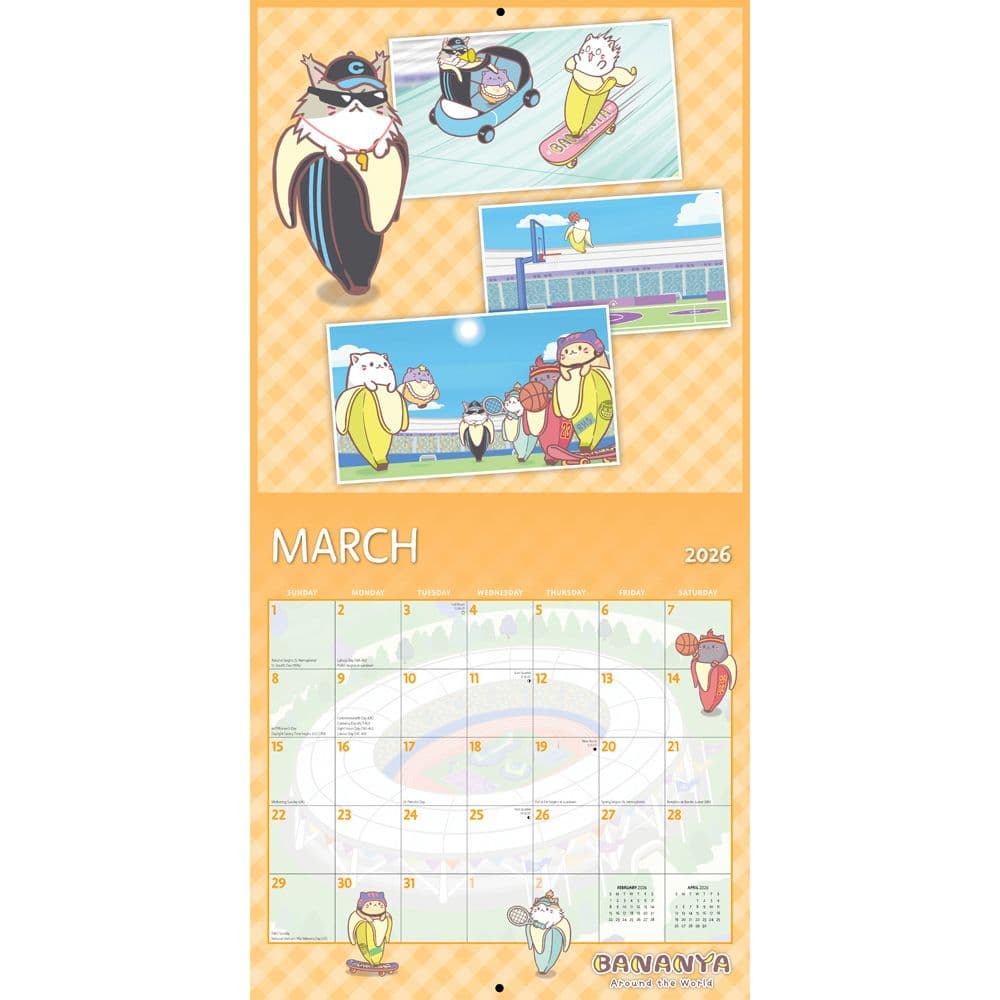 Bananya 2026 Wall Calendar Third alternate image