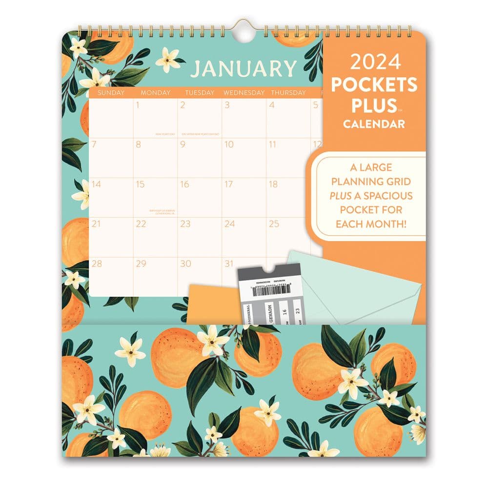 Fruit And Flora Pockets Plus 2024 Wall Calendar Main Image
