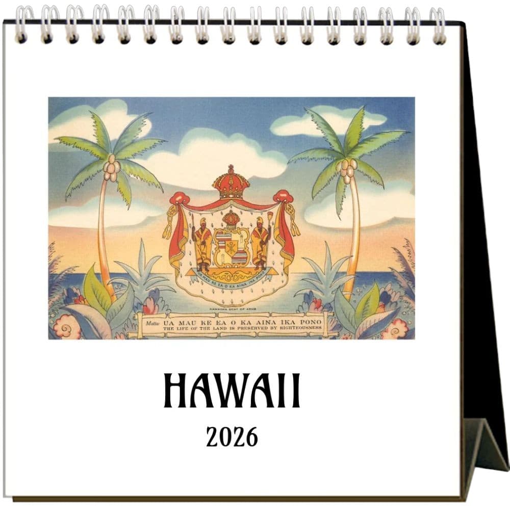 Hawaii Nostalgic 2026 Easel Desk Calendar Main Product Image