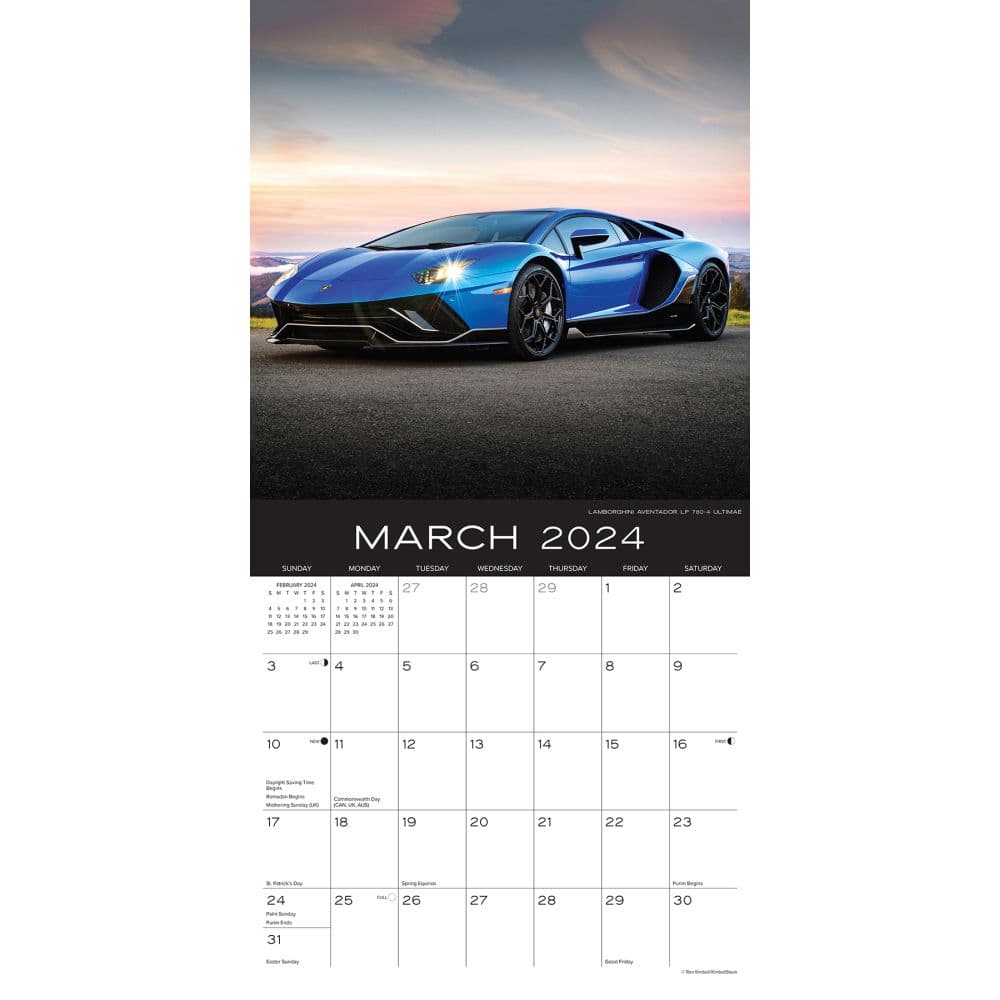Dream Cars 2024 Wall Calendar Alternate Image 2