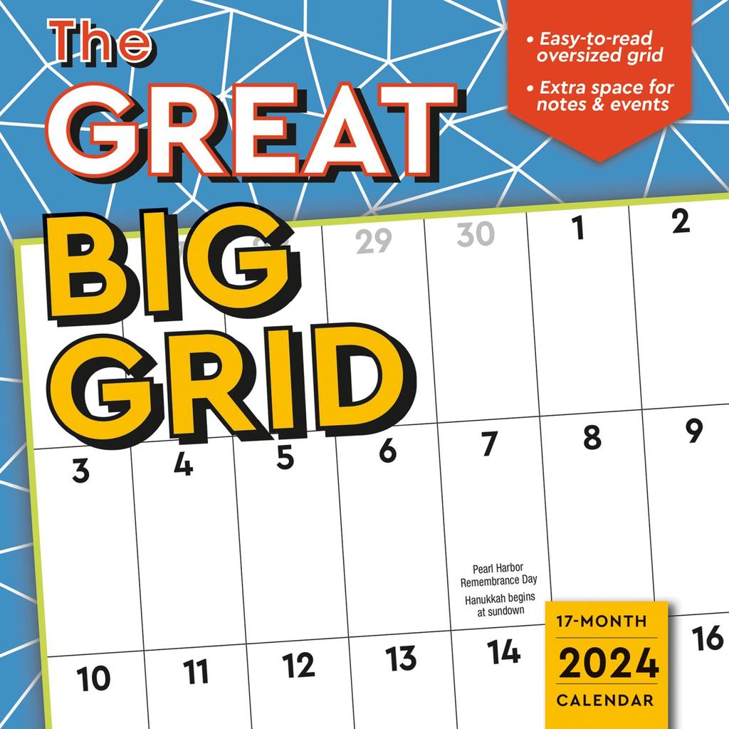 The Great Big Grid 17Month 2024 Wall Calendar