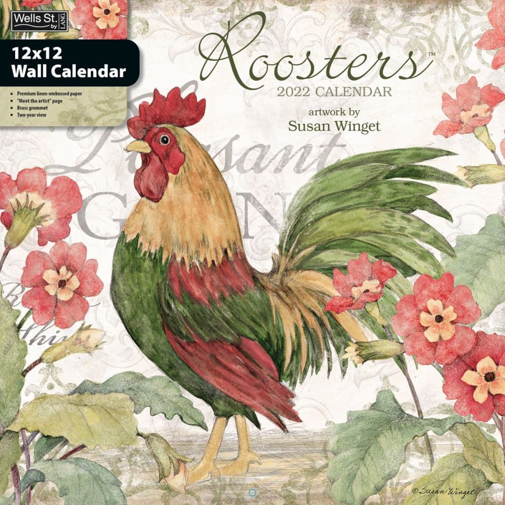 Roosters 2022 Wall Calendar - Calendars.com