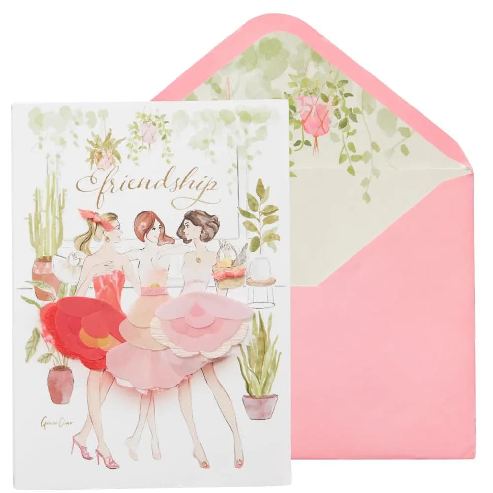 Girlfriends in Flowers Skirts Friendship Card Main Product Image width=&quot;1000&quot; height=&quot;1000&quot;