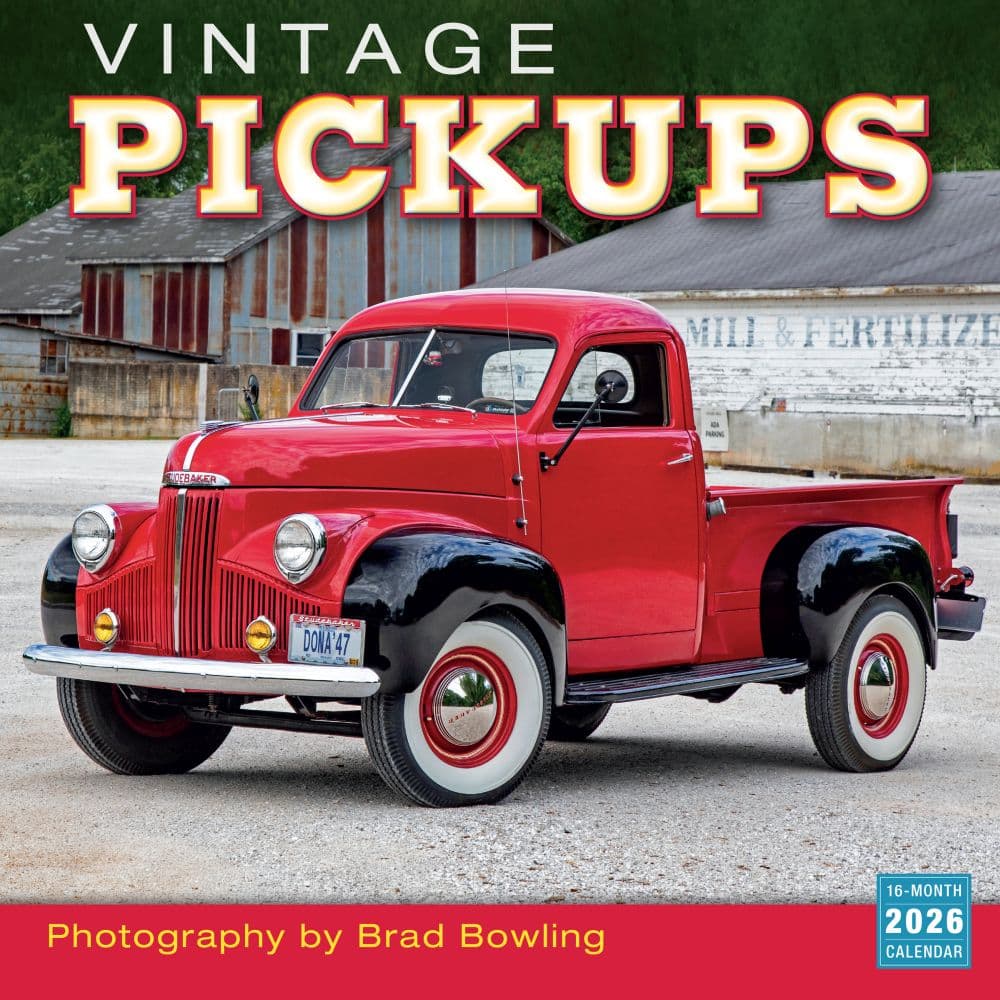 Vintage Pickups 2026 Wall Calendar Main Image
