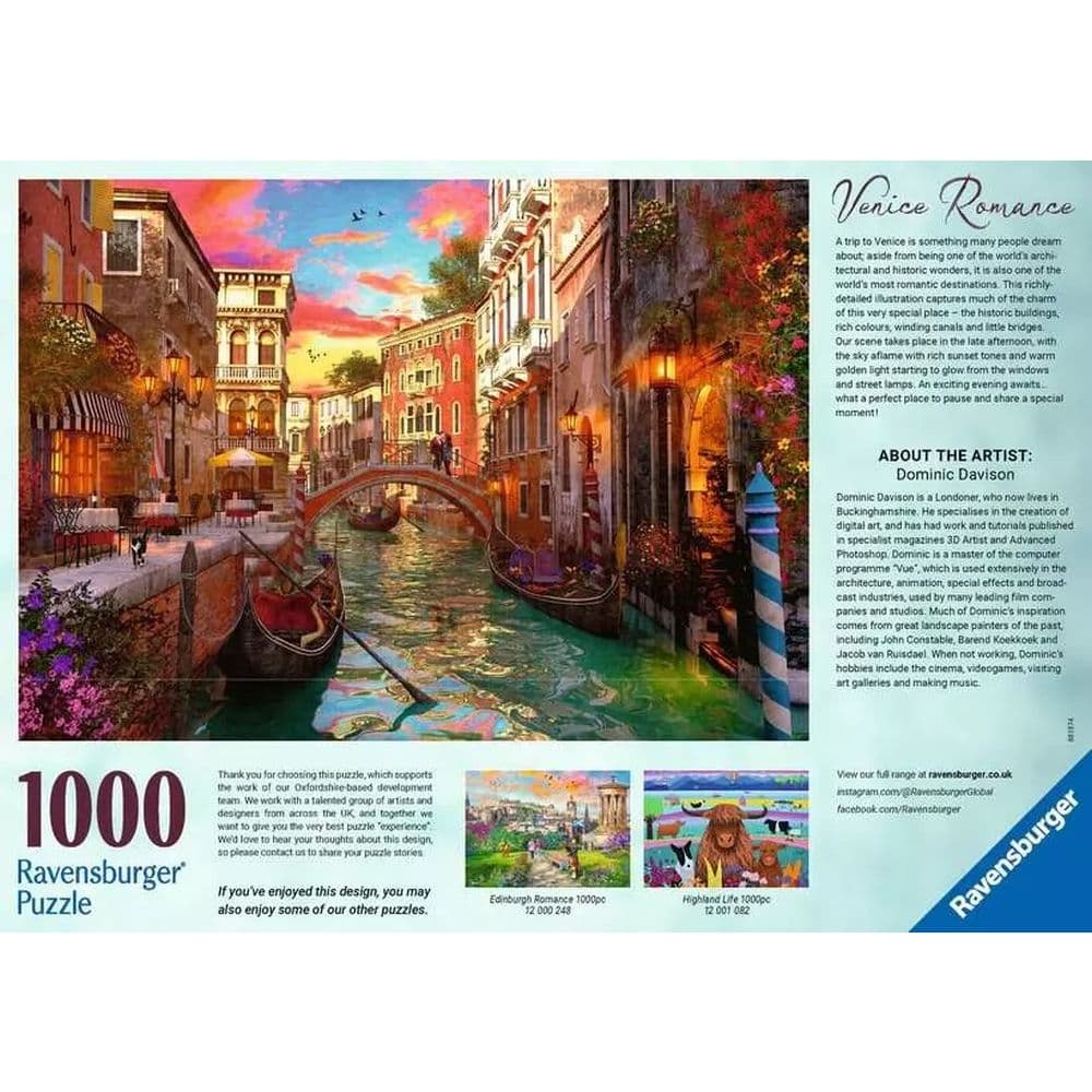 Venice Romance 1000 Piece Puzzle Second Alternate Image