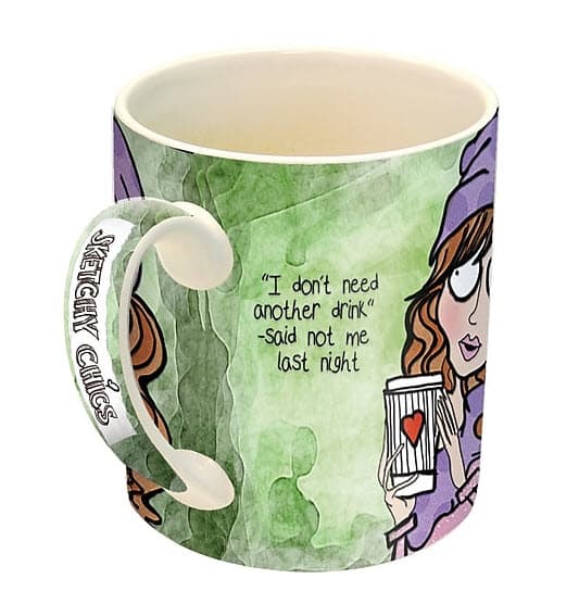 Sketchy Chics Last Night Ceramic Mug