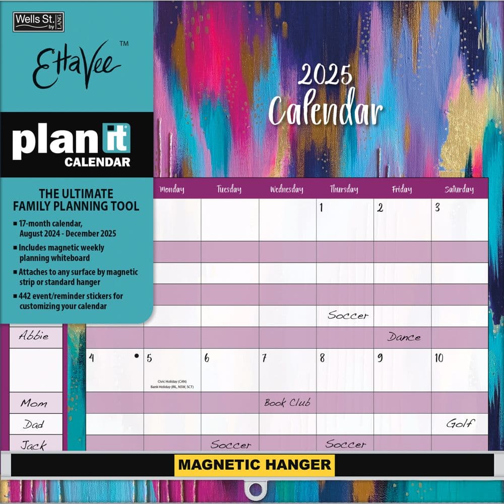 Ettavee 2025 Plan It Wall Calendar_Main Image