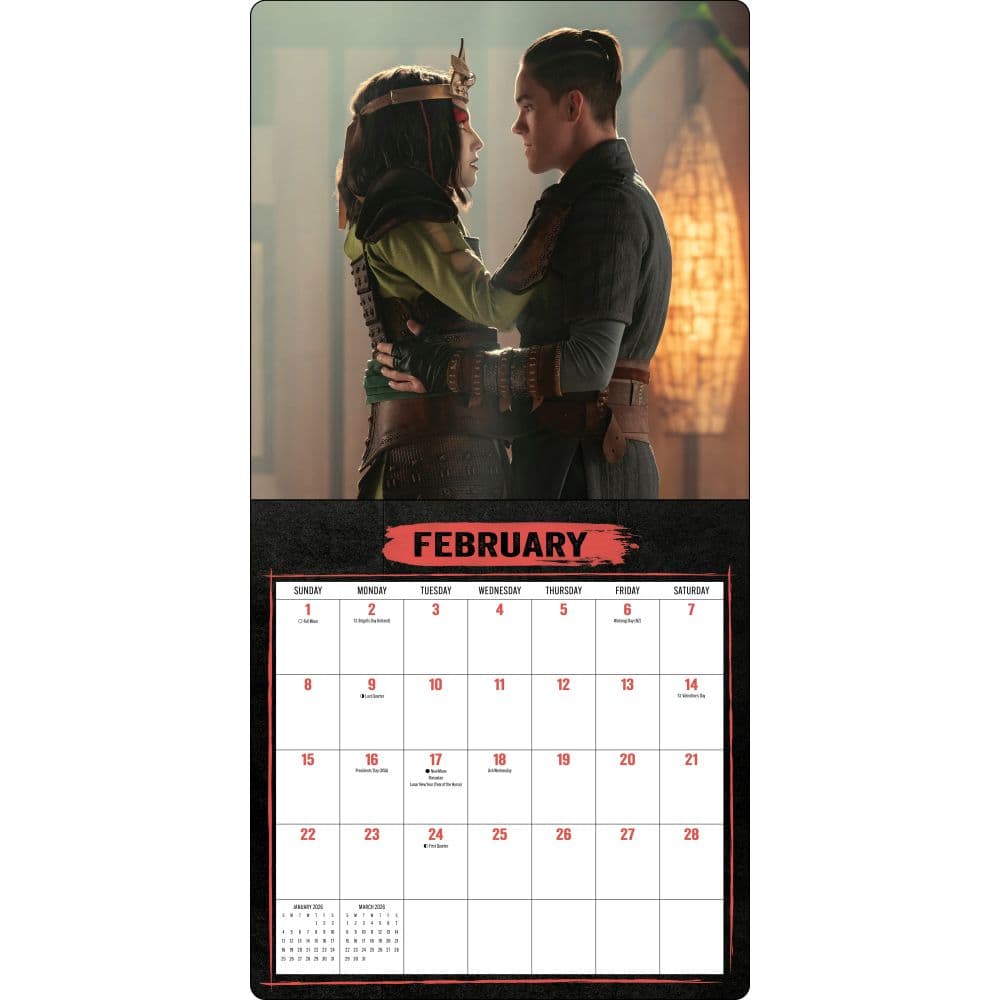 Avatar Last Airbender Collector&#39;s Edition 2026 Wall Calendar Third Alternate Image