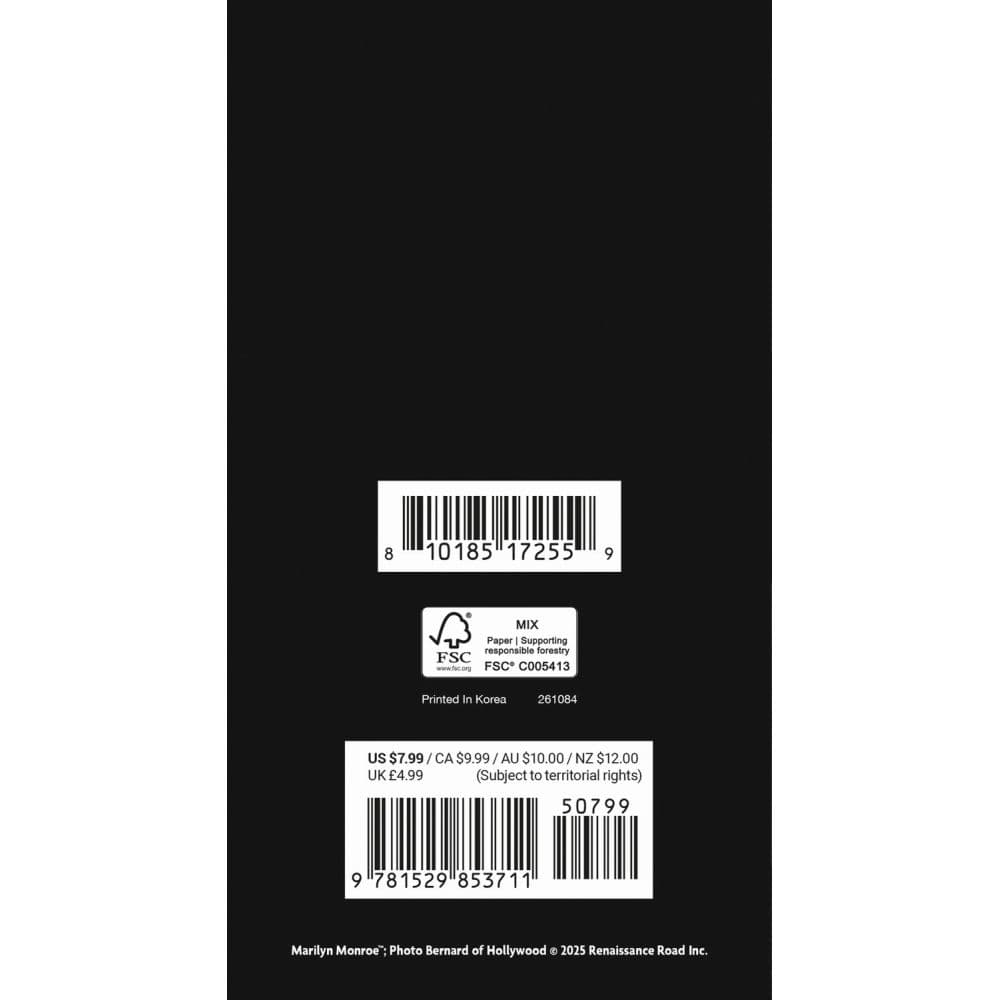 Marilyn Monroe 2 Year 2026 Pocket Planner First Alternate Image