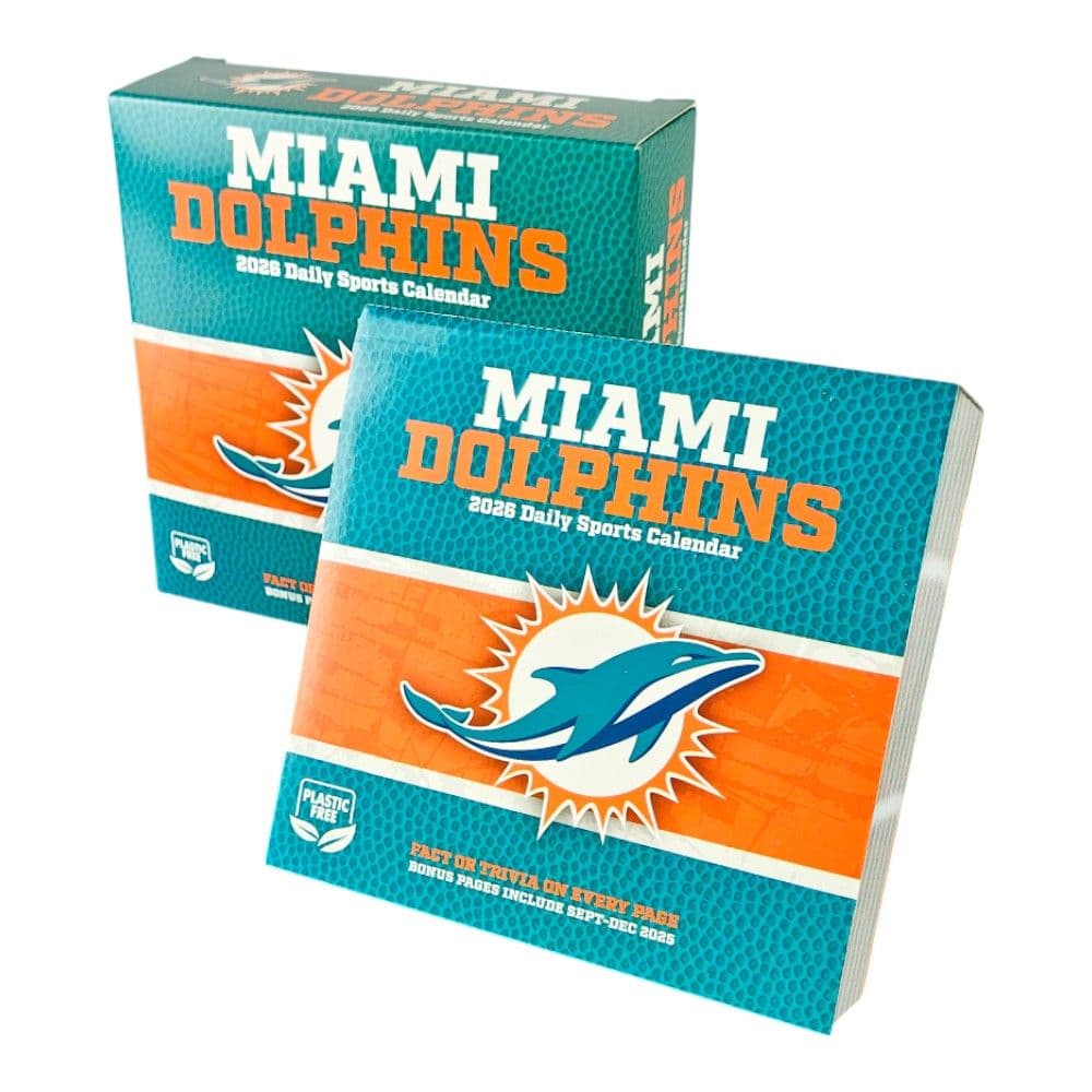 NFL Miami Dolphins 2026 Desk Calendar Main Product Image