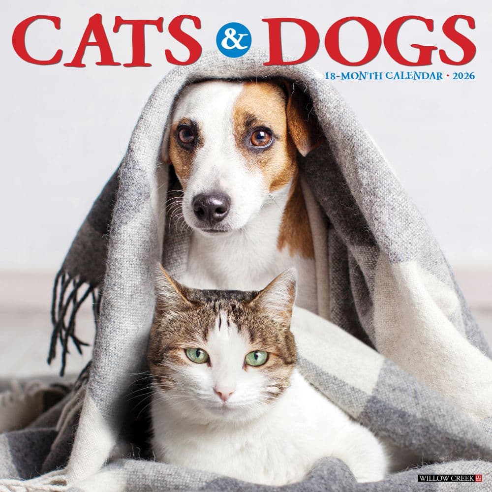 Cats and Dogs 2026 Wall Calendar  Main Image