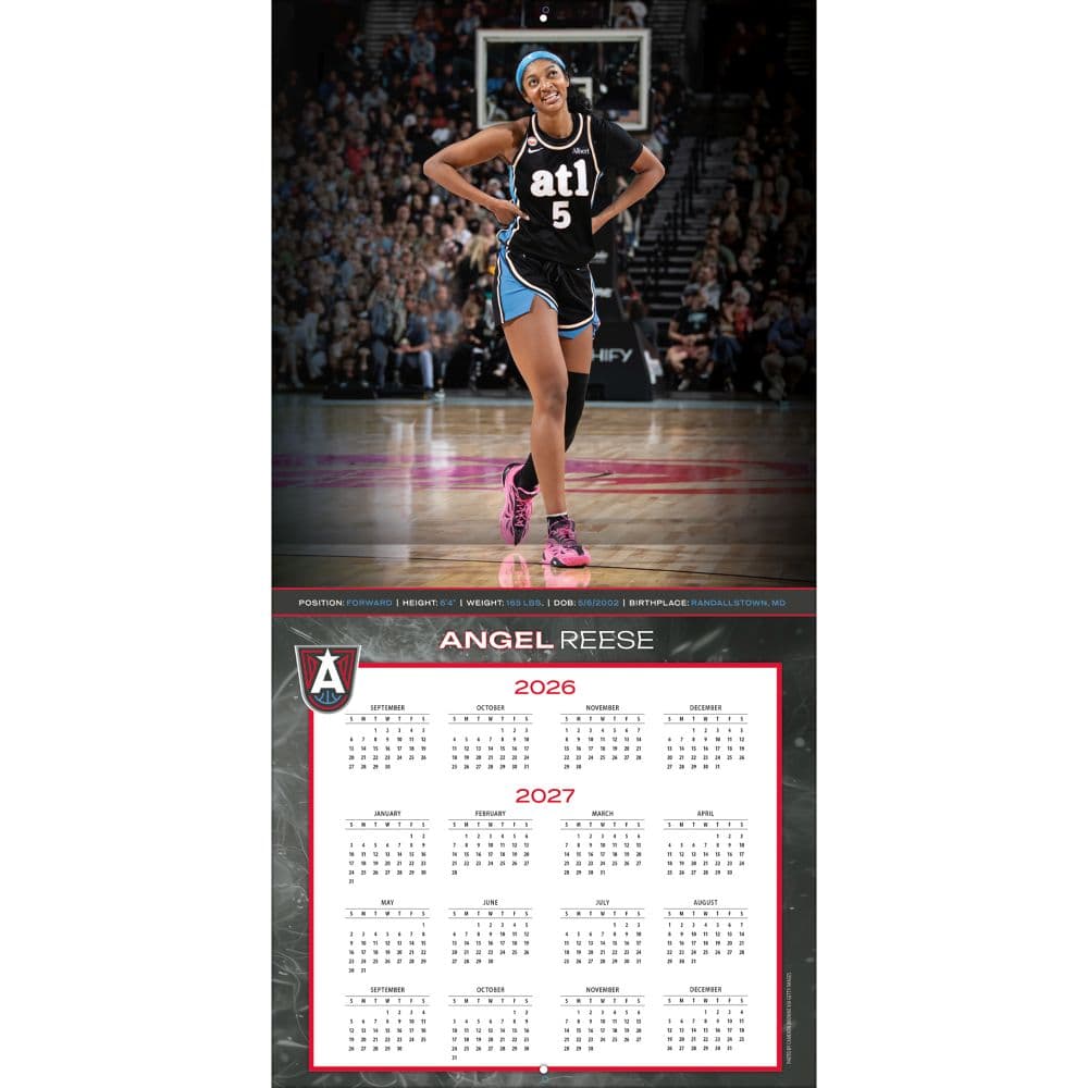 WNBA Chicago Angel Reese 2027 Wall Calendar Second Alternate Image