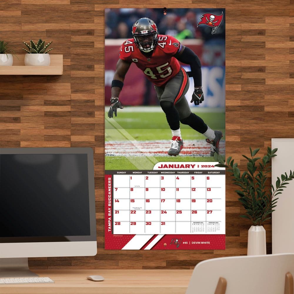 NFL Tampa Bay Buccaneers 2024 Wall Calendar