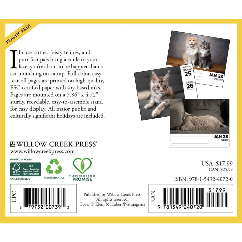 Cats 2025 Desk Calendar First Alternate Image