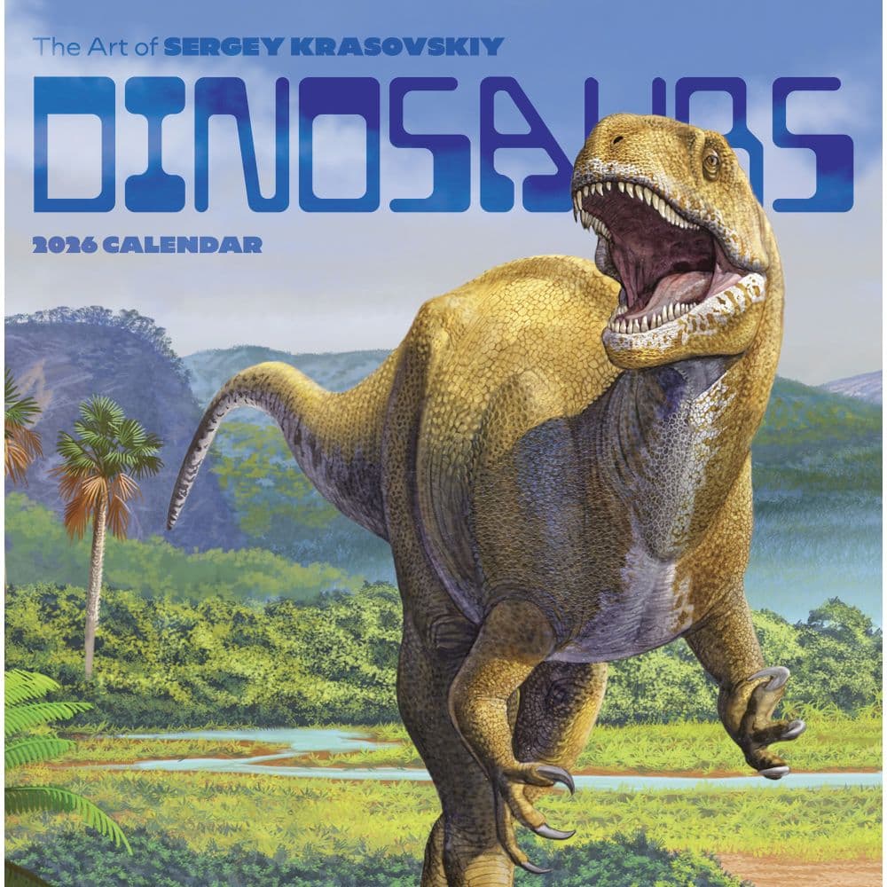 Dinosaurs Art 2026 Wall Calendar Main Image