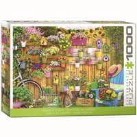 image Flower Pots Fence 1000 Piece Puzzle Main Product Image width="1000" height="1000"