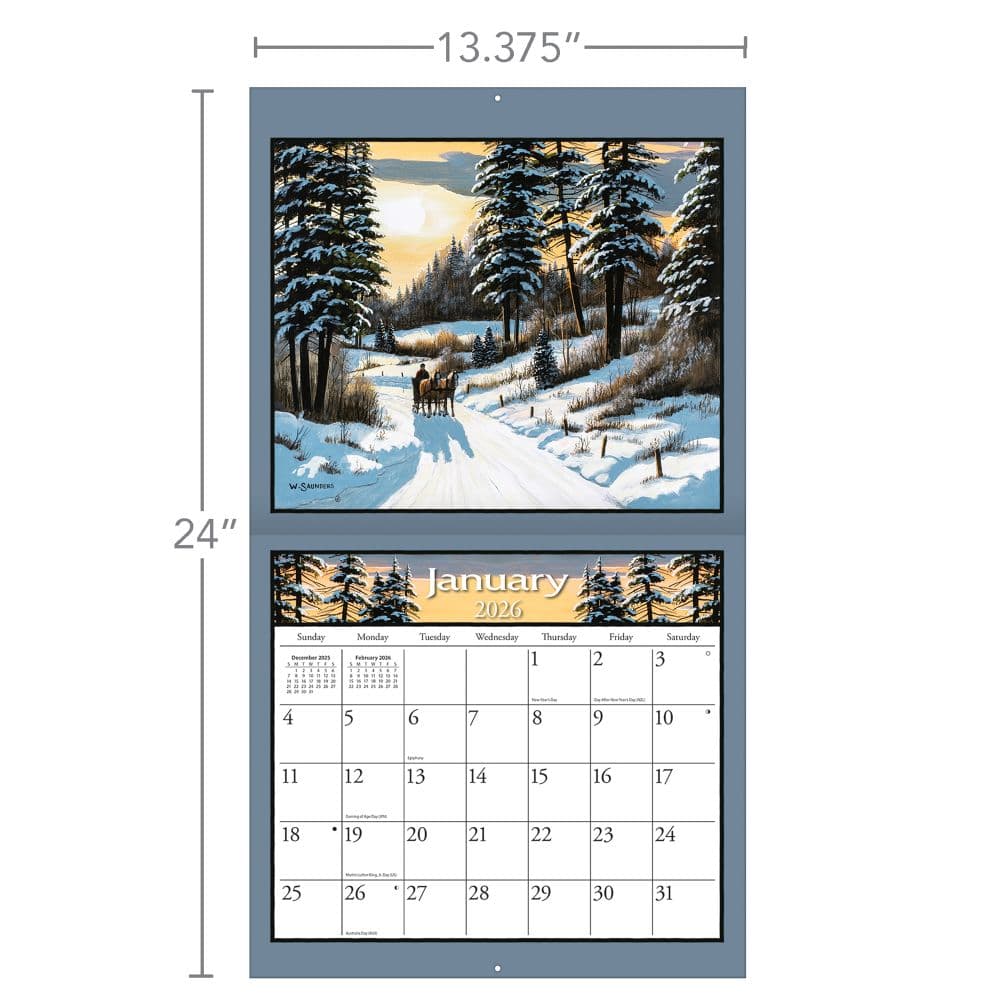 Lure of the Outdoors 2026 Wall Calendar by Bill Saunders_ALT6