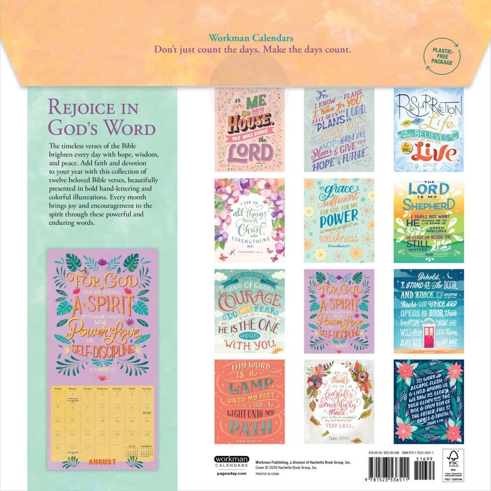 Illustrated Bible Verses 2027 Wall Calendar First Alternate Image