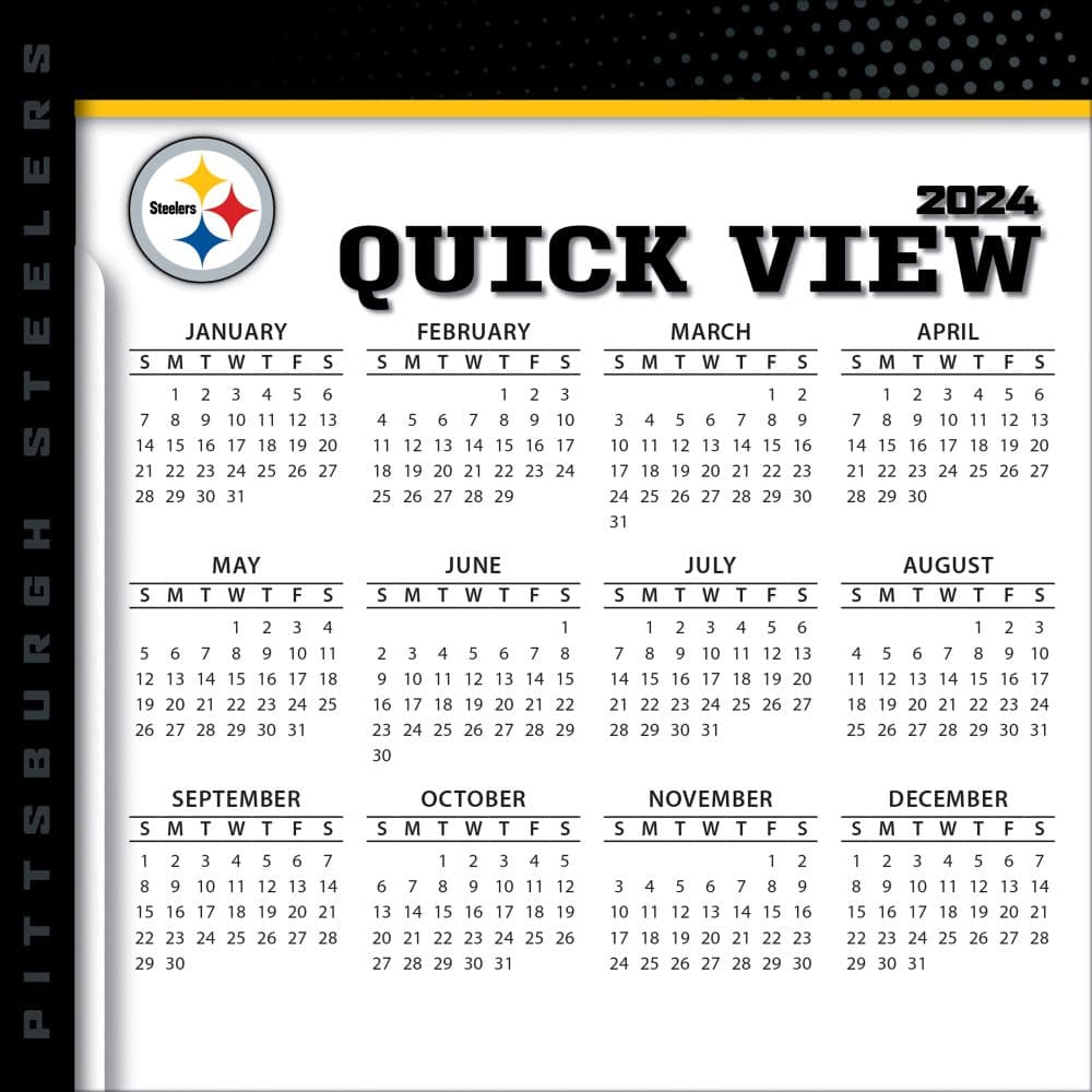 NFL Pittsburgh Steelers 2024 Desk Calendar Fourth Alternate Image width=&quot;1000&quot; height=&quot;1000&quot;