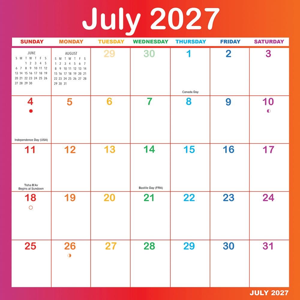 Rainbow Magic Grip 2027 Wall Calendar Fifth  Alternate Image