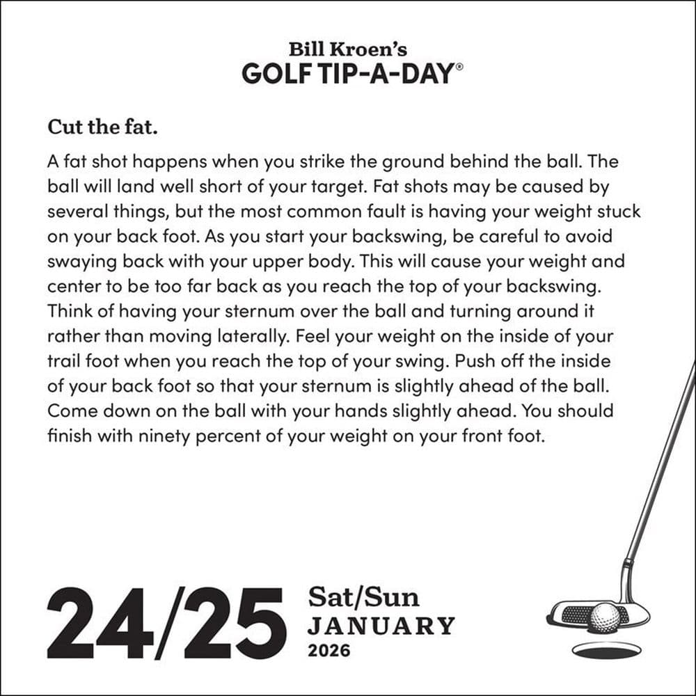 Golf Tip a Day 2026 Desk Calendar Second Alternate Image