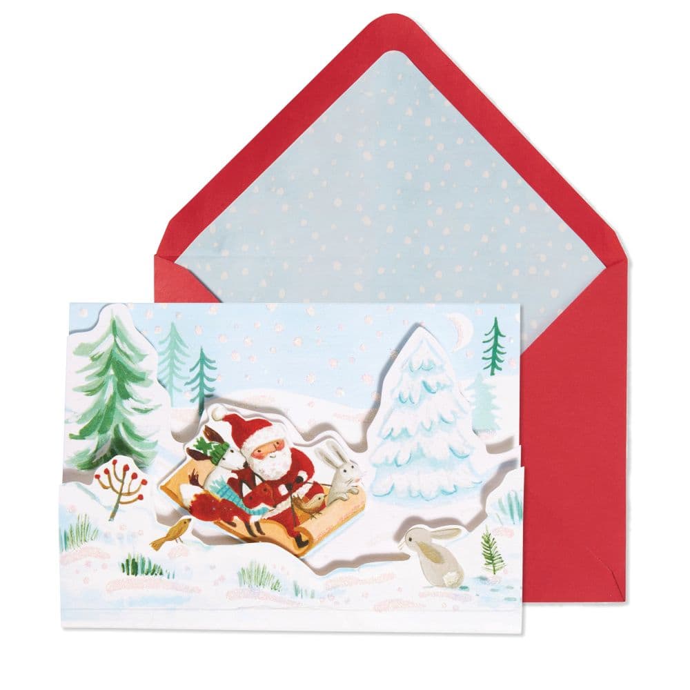 Santa Sledding Christmas Card Main Product Image width=&quot;1000&quot; height=&quot;1000&quot;