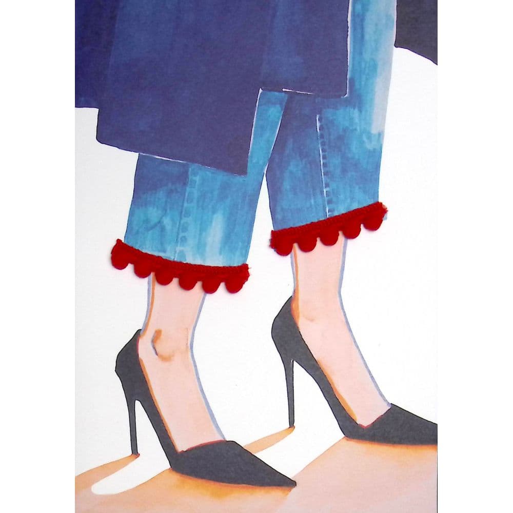 PomPom and Jeans Birthday Card First Alternate Image