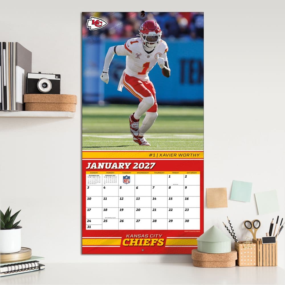 NFL Kansas City Chiefs 2027 Wall Calendar Fifth Alternate Image