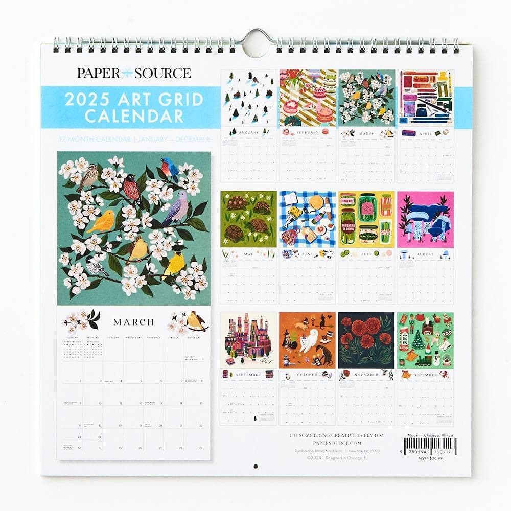 Art Grid 2025 Wall Calendar First Alternate Image