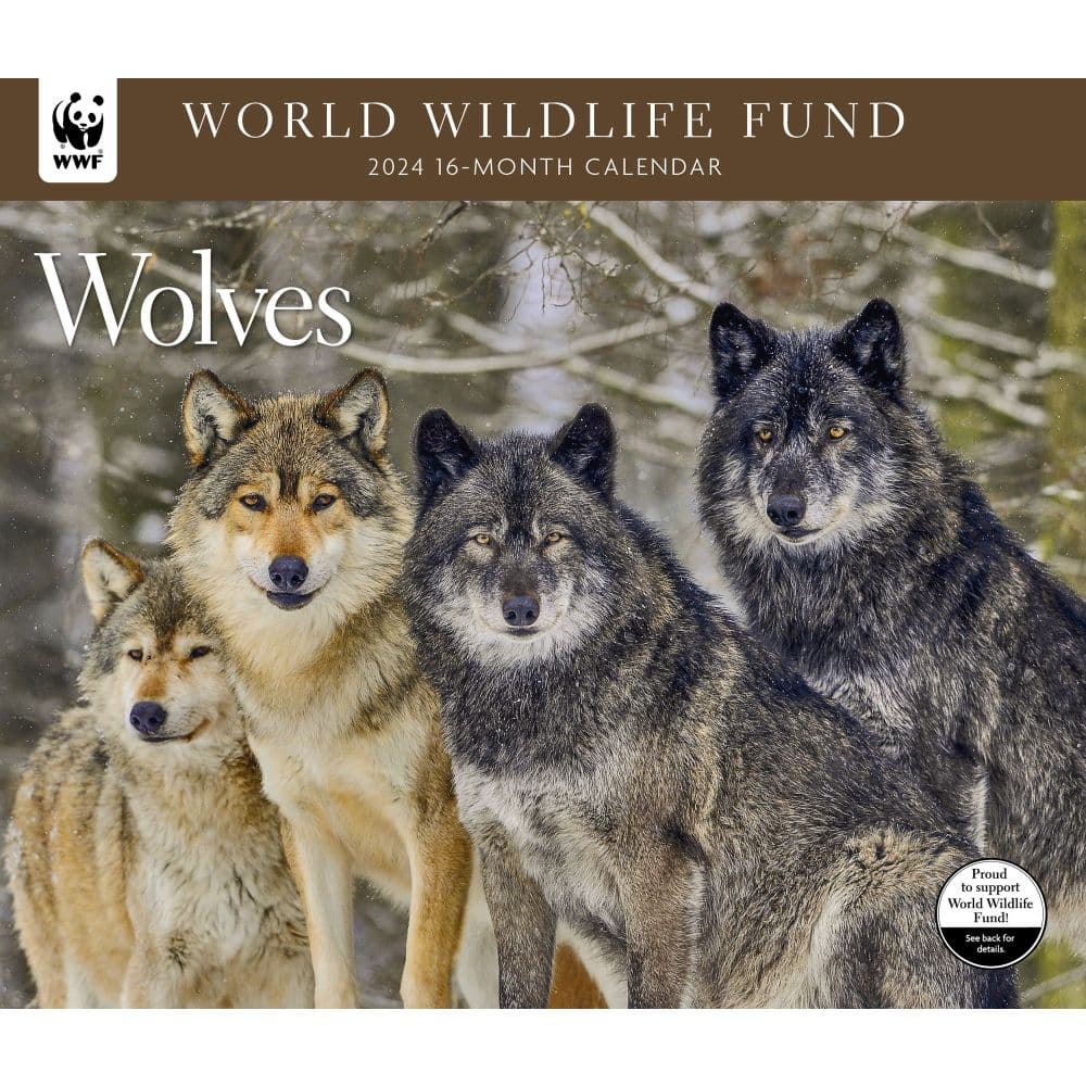 Wolves WWF 2024 Wall Calendar
