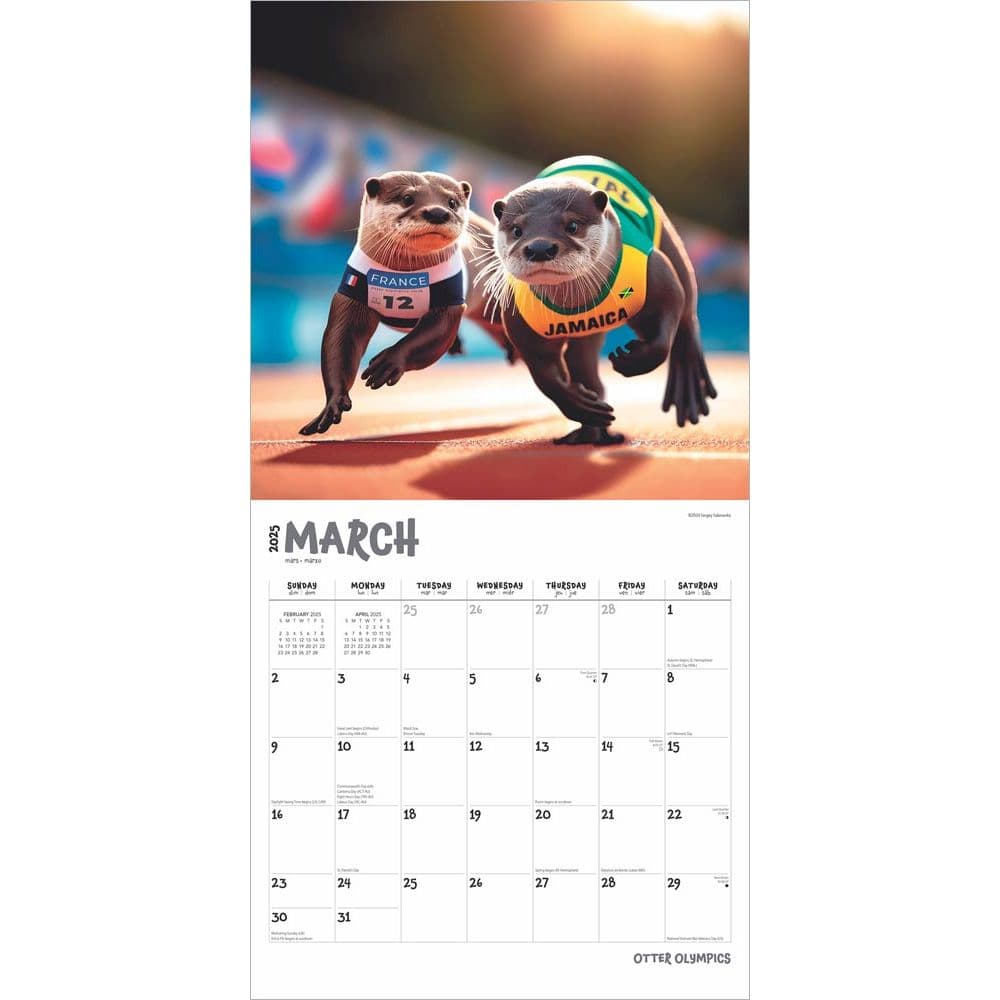 Otter Olympics 2025 Wall Calendar Second Alternate Image width=&quot;1000&quot; height=&quot;1000&quot;