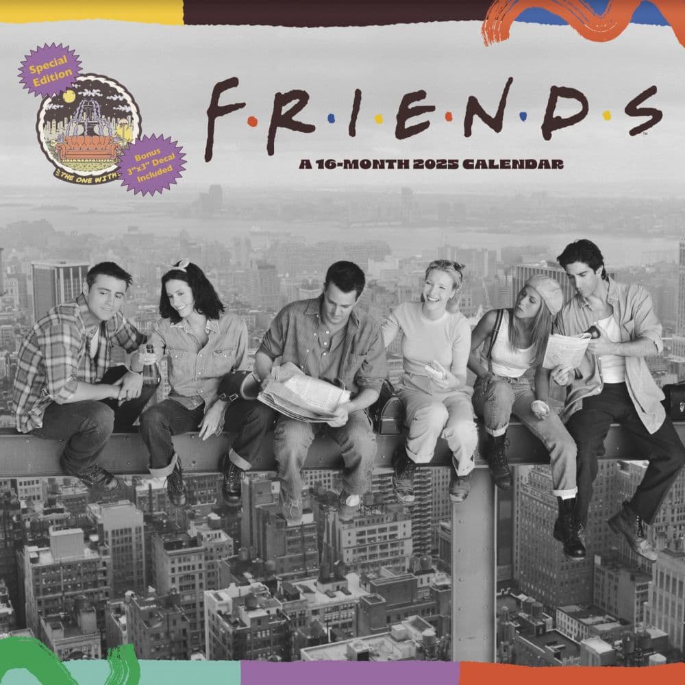 Friends Exclusive with Decal 2025 Wall Calendar Main Image