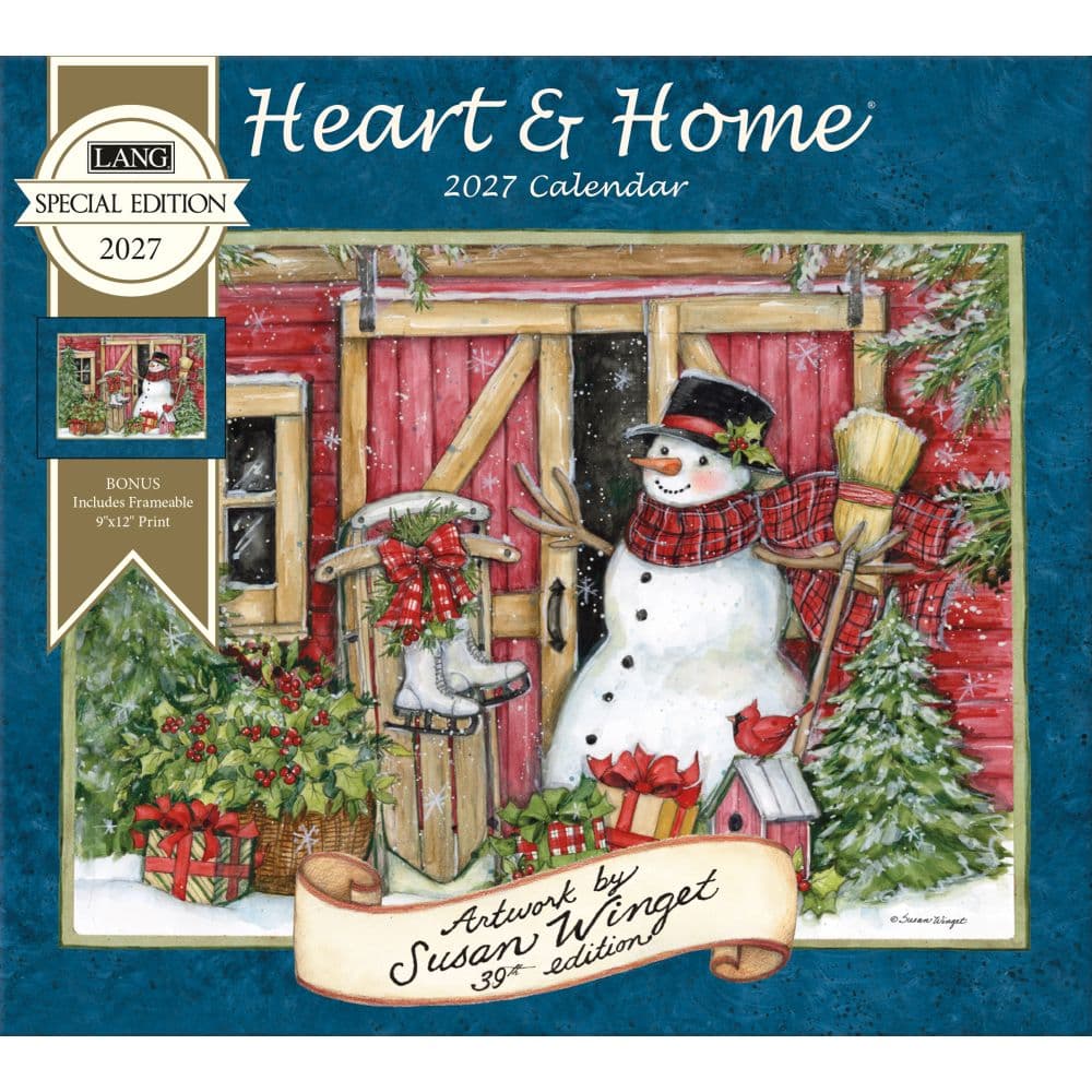 Susan Winget 2027 Calendars: Heart and Home, Gnomes, Bountiful