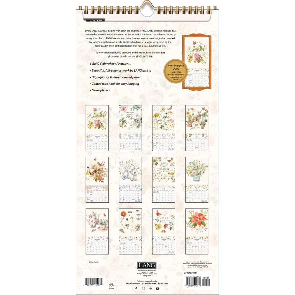 Watercolor Seasons 2027 Vertical Wall Calendar by Lisa Audit First Alternate Image